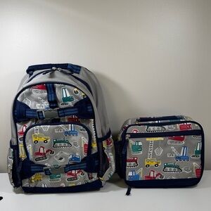 PB Kids Mackenzie Gray Jax Construction Glow-in-the-Dark Backpack/lunchbox